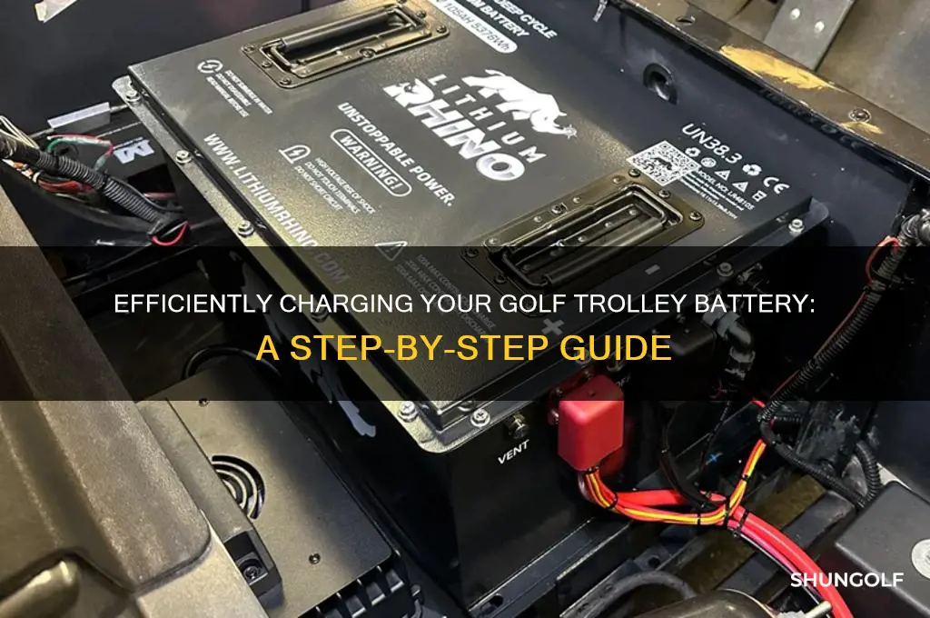 how to charge a golf trolley battery