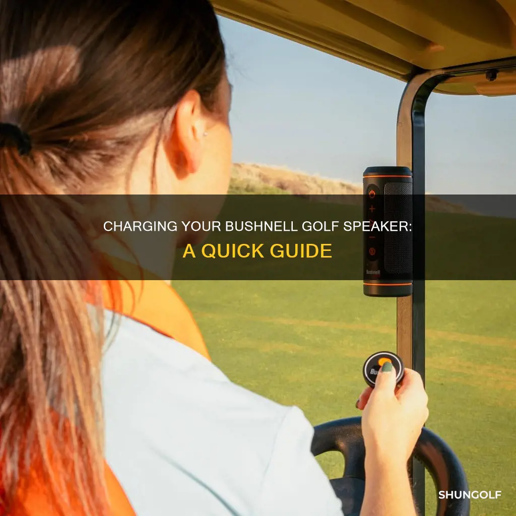 how to charge bushnell golf speaker