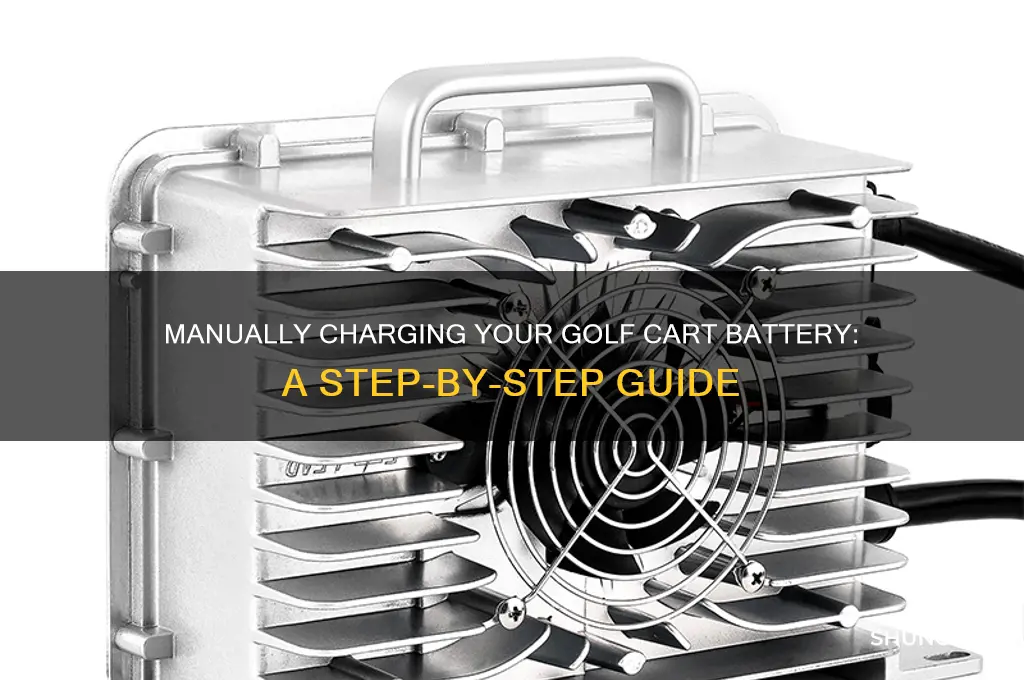 how to charge golf cart battery manually