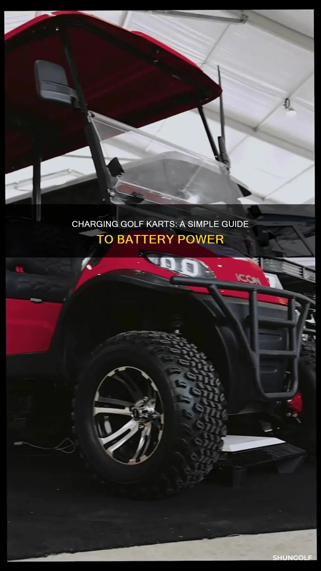 how to charge golf kart