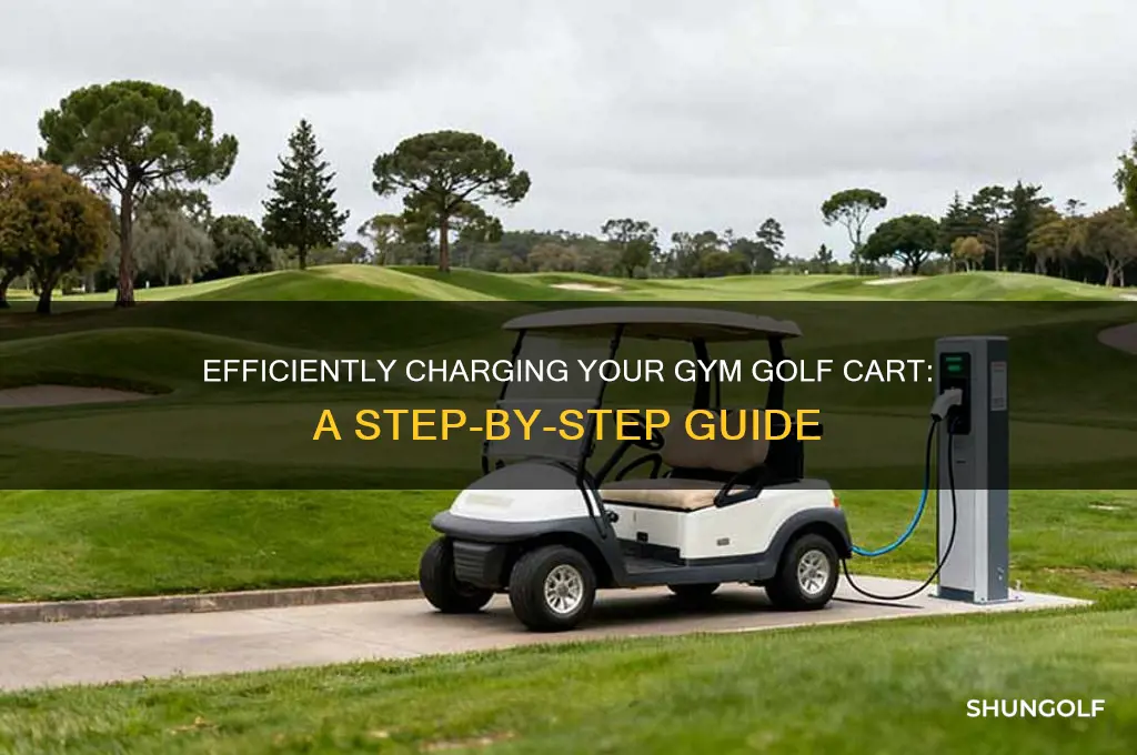 how to charge gym golf cart