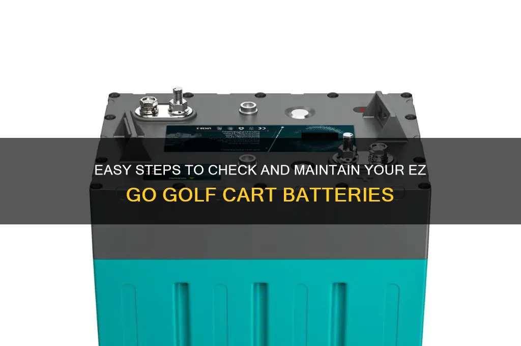 how to check batteries on ez go golf cart