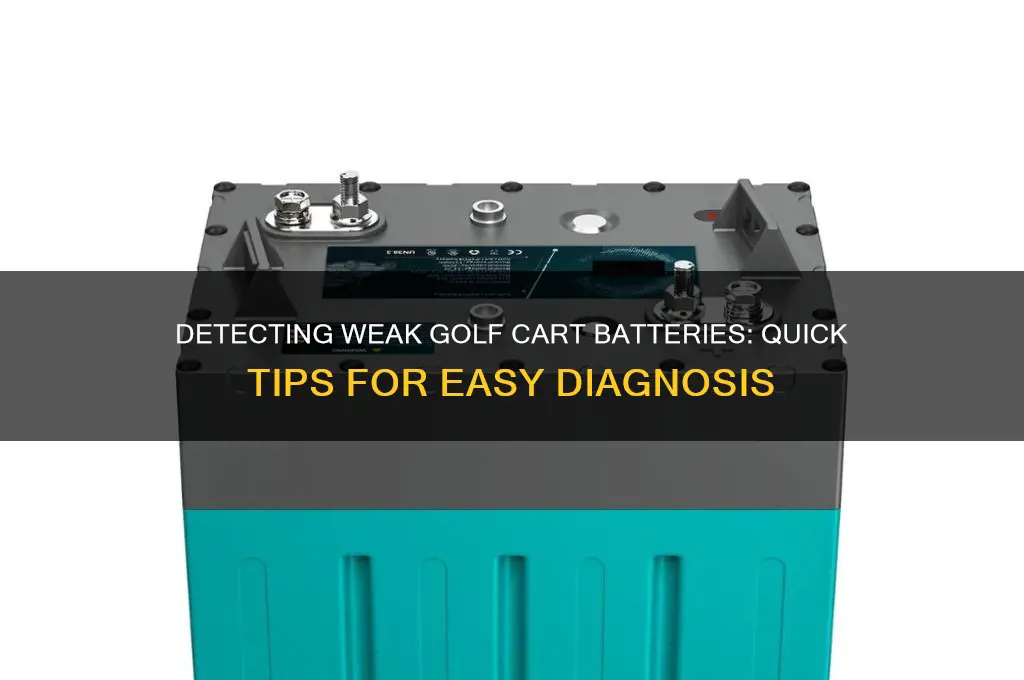 how to check for weak batteries in a golf cart