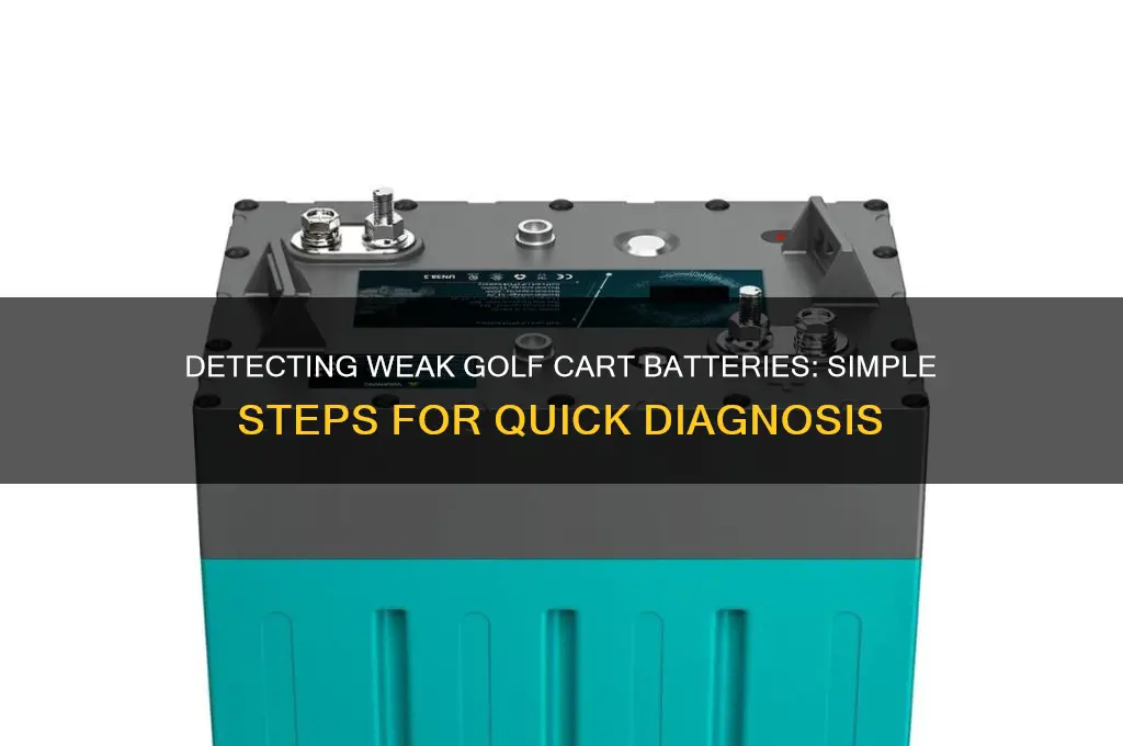 how to check for week batteries in a golf cart