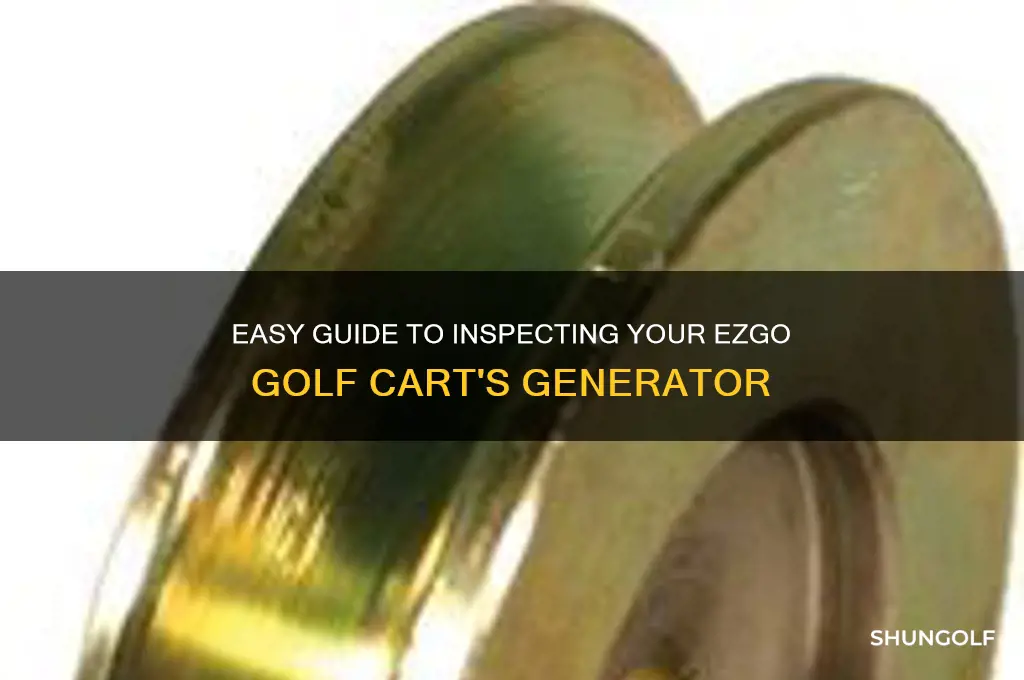 how to check generator on ezgo golf cart