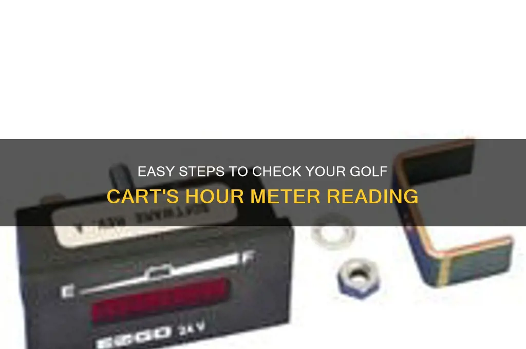 how to check hours on golf cart