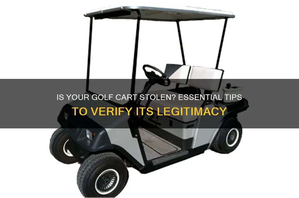 how to check if golf cart is stolen