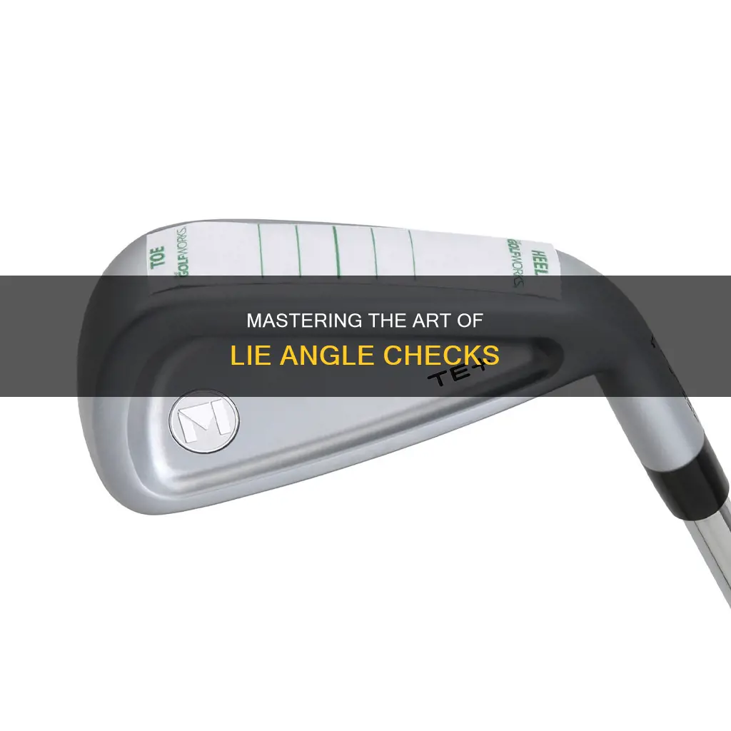 how to check lie angle golf