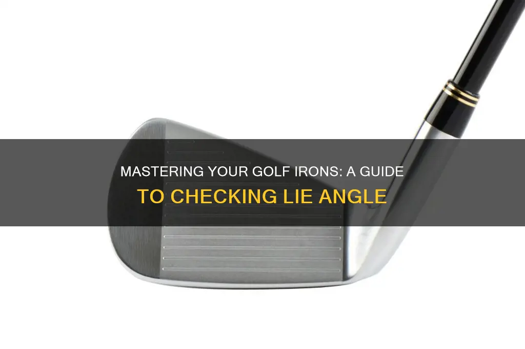 how to check lie angle on golf irons