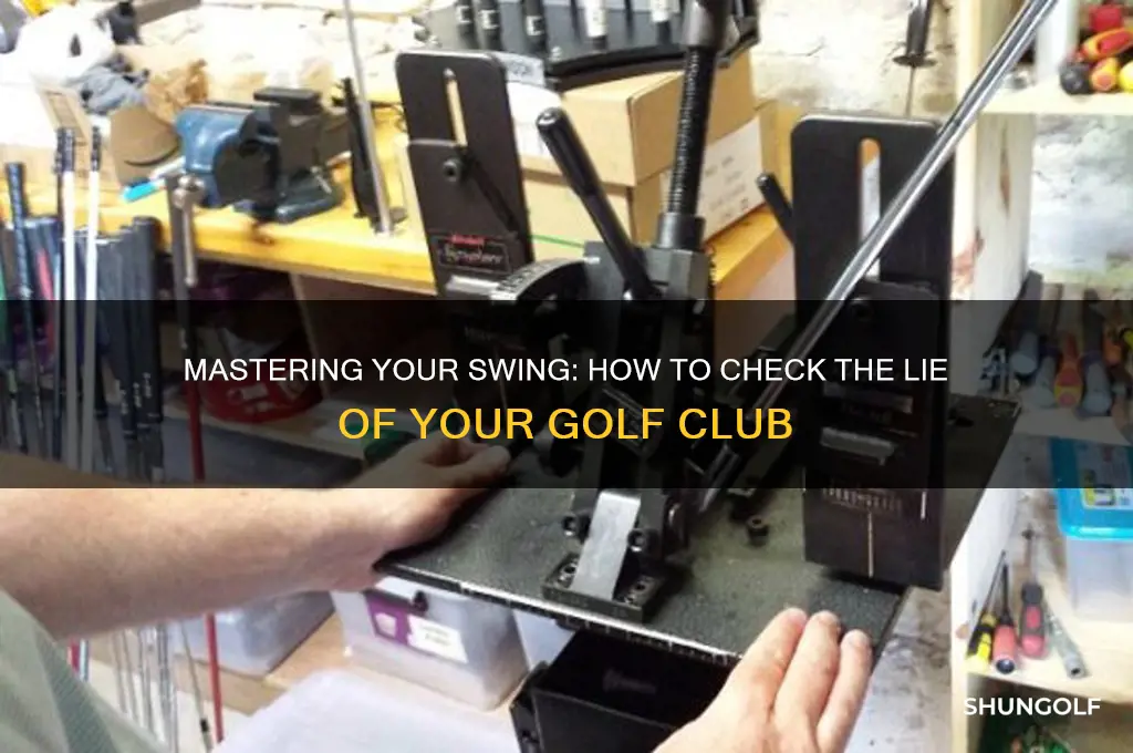 how to check lie of golf club