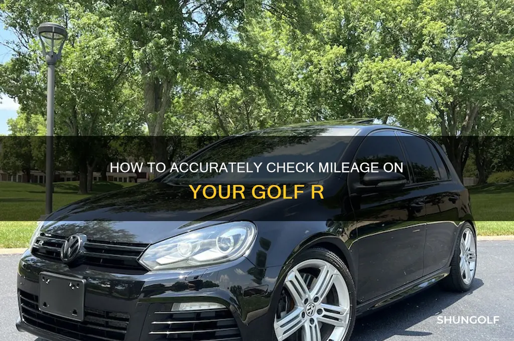 how to check mileage on golf r