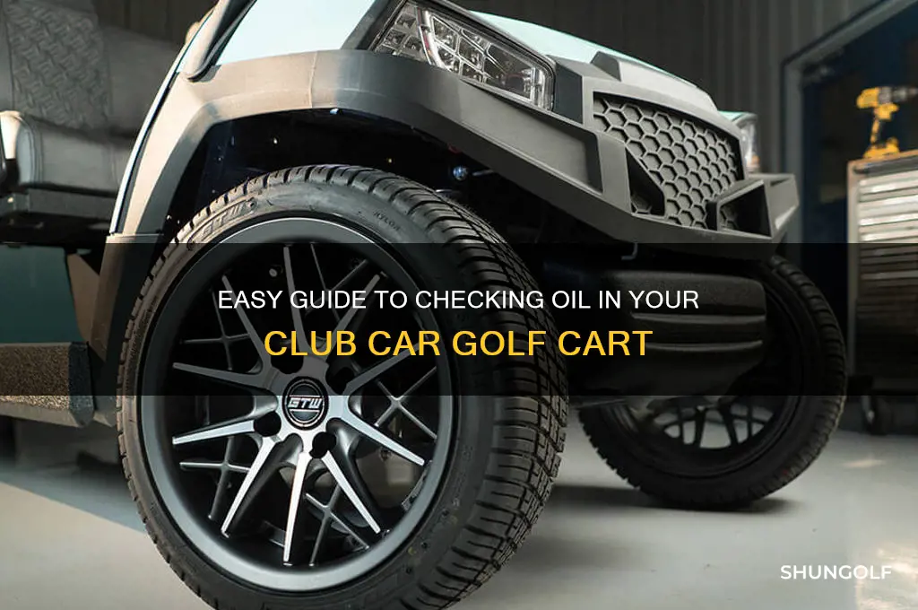 how to check oil in club car golf cart