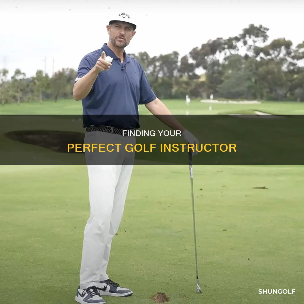 how to choose a golf instructor