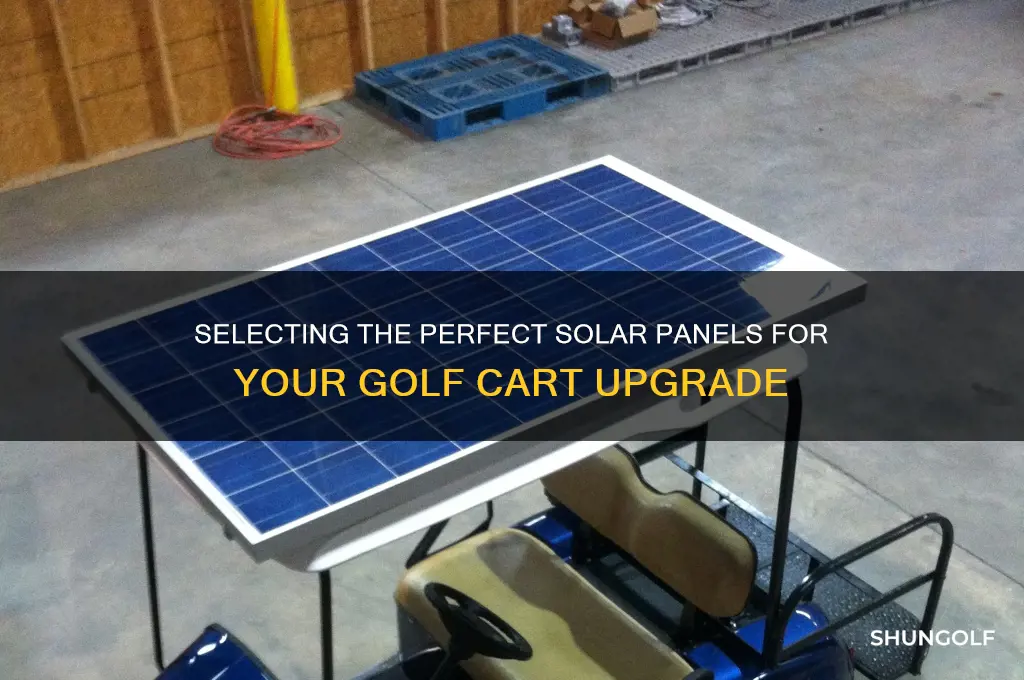 how to choose solar panels for golf carts