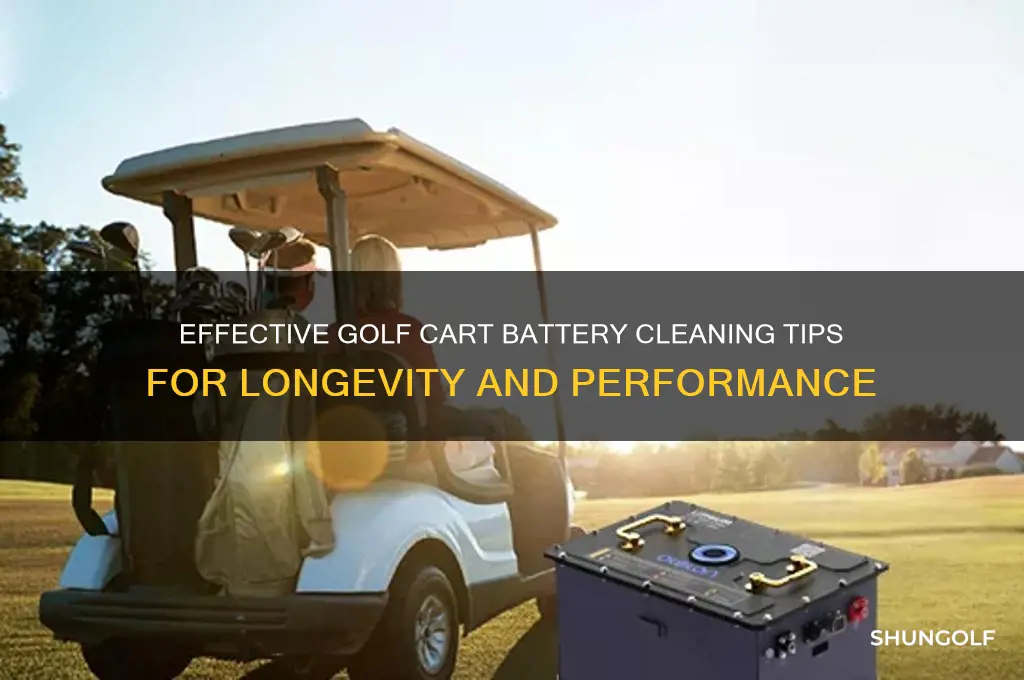 how to cleam golf cart batteries