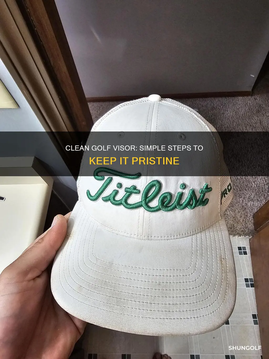 how to clean a golf visor