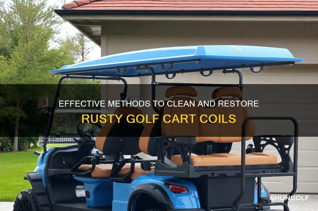 how to clean a rusty coil on a golf cart