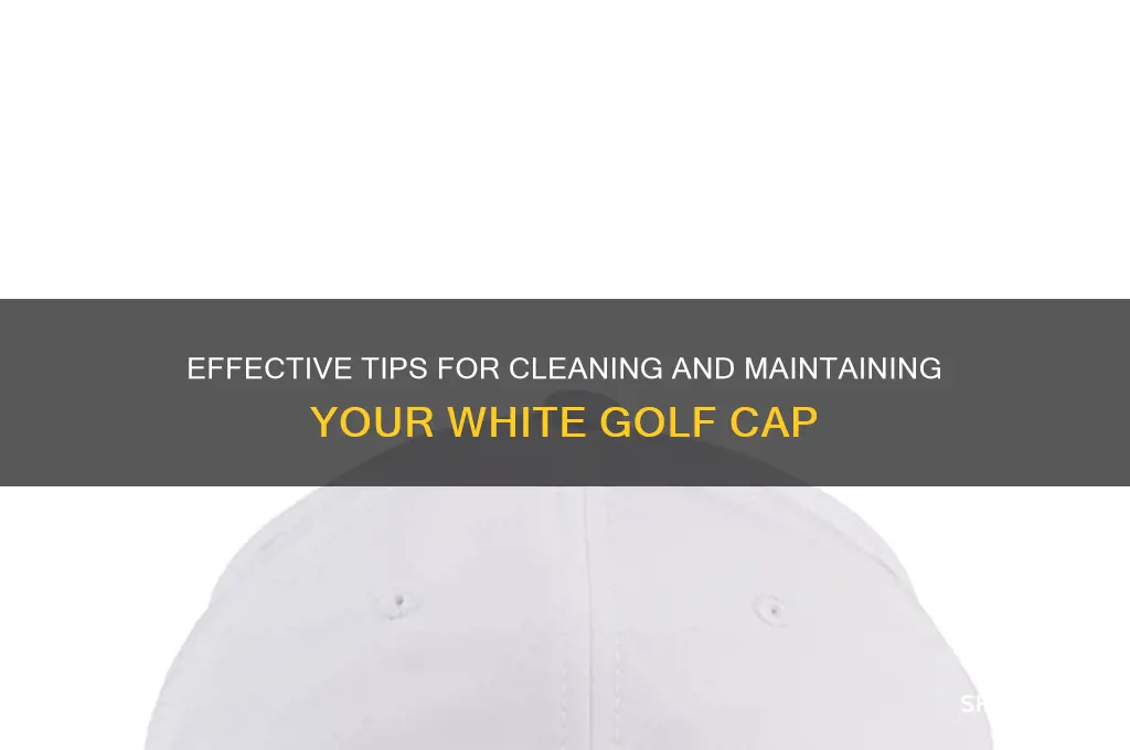 how to clean a white golf cap
