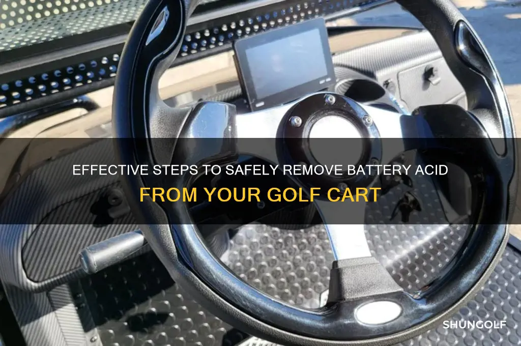 how to clean battery acid off golf cart
