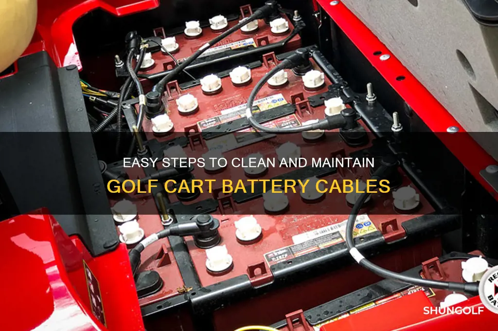 how to clean battery cables on golf cart