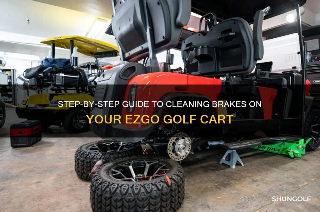 how to clean breaks ezgo on golf cart