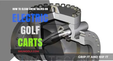 Efficiently Cleaning Check Valves on Your Electric Golf Cart: A Guide