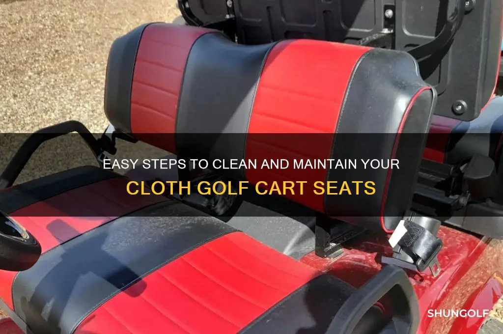 how to clean cloth golf cart seats