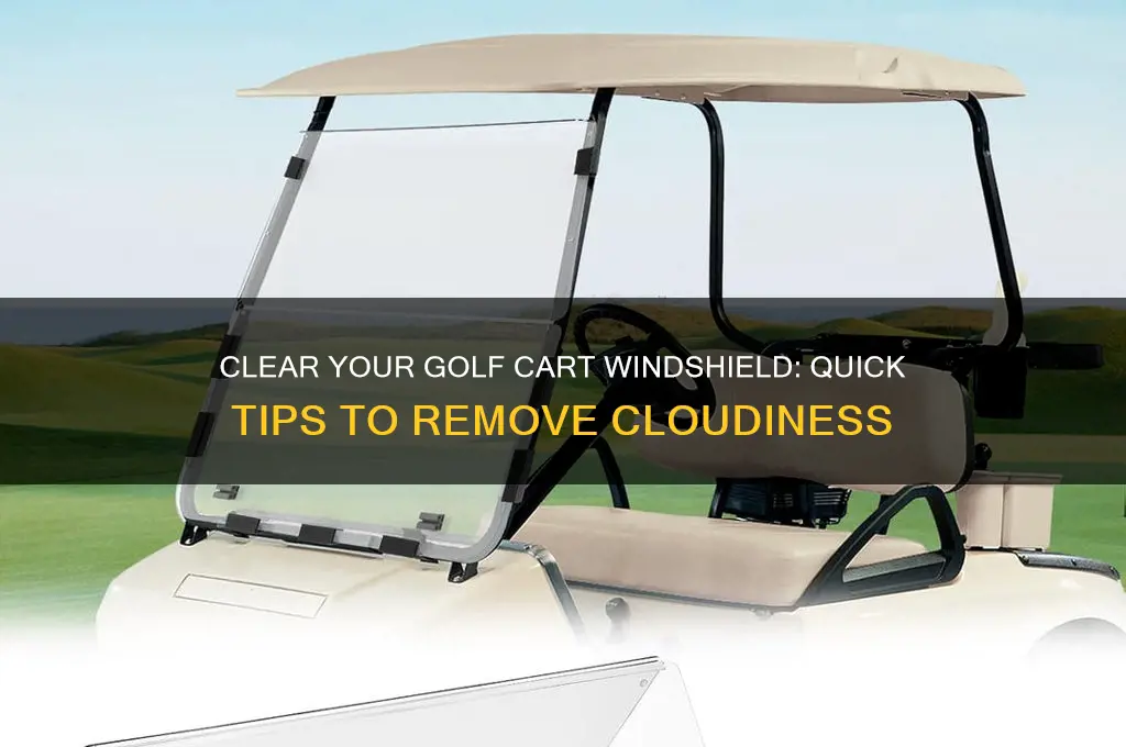 how to clean cloudy golf cart windshield