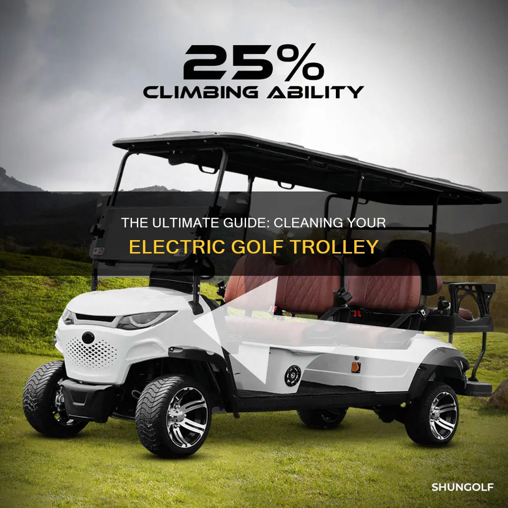 how to clean electric golf trolley