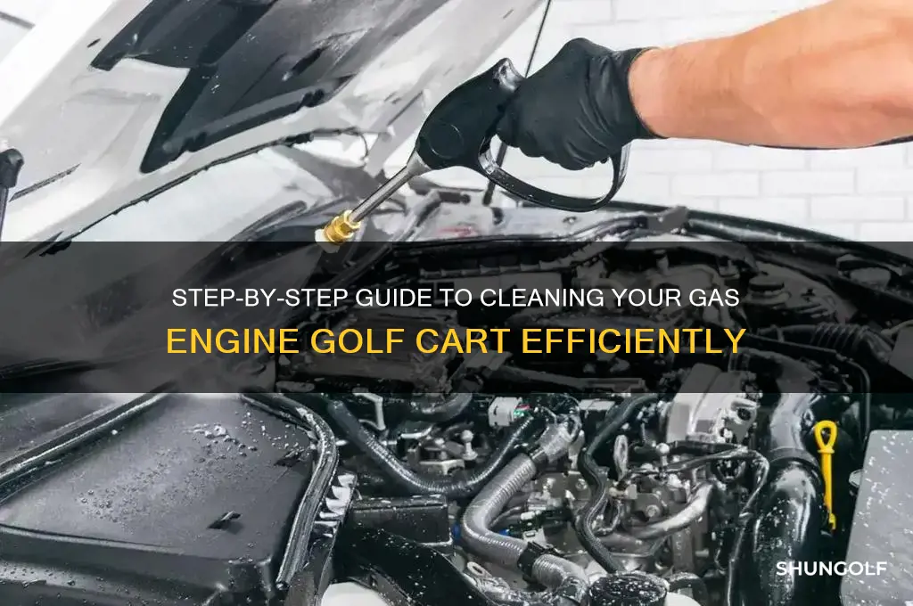 how to clean gas engine golf cart