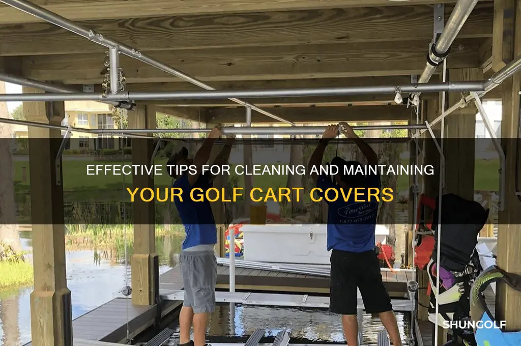 how to clean golf cart covers