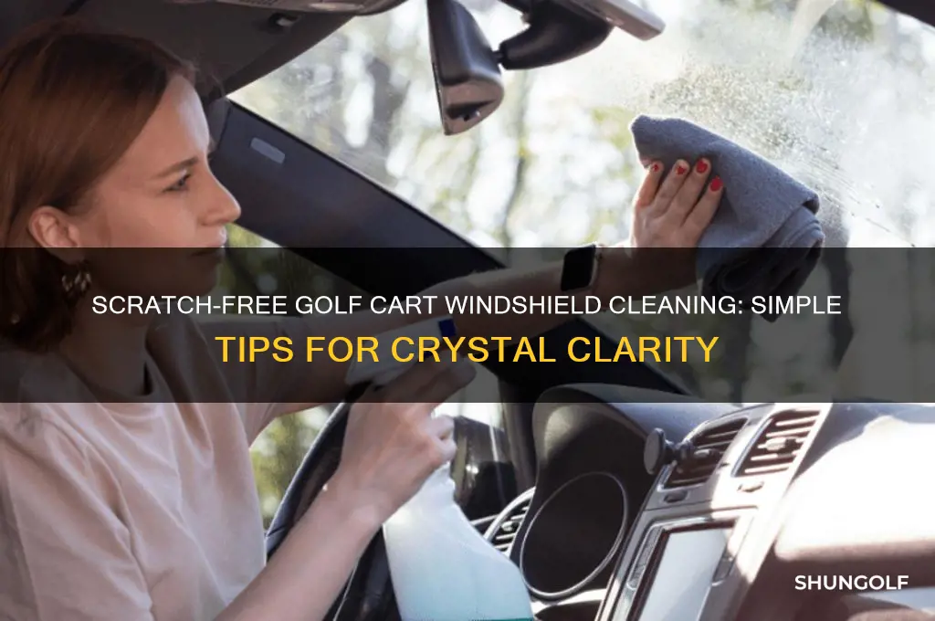 how to clean golf cart windshield without scratching