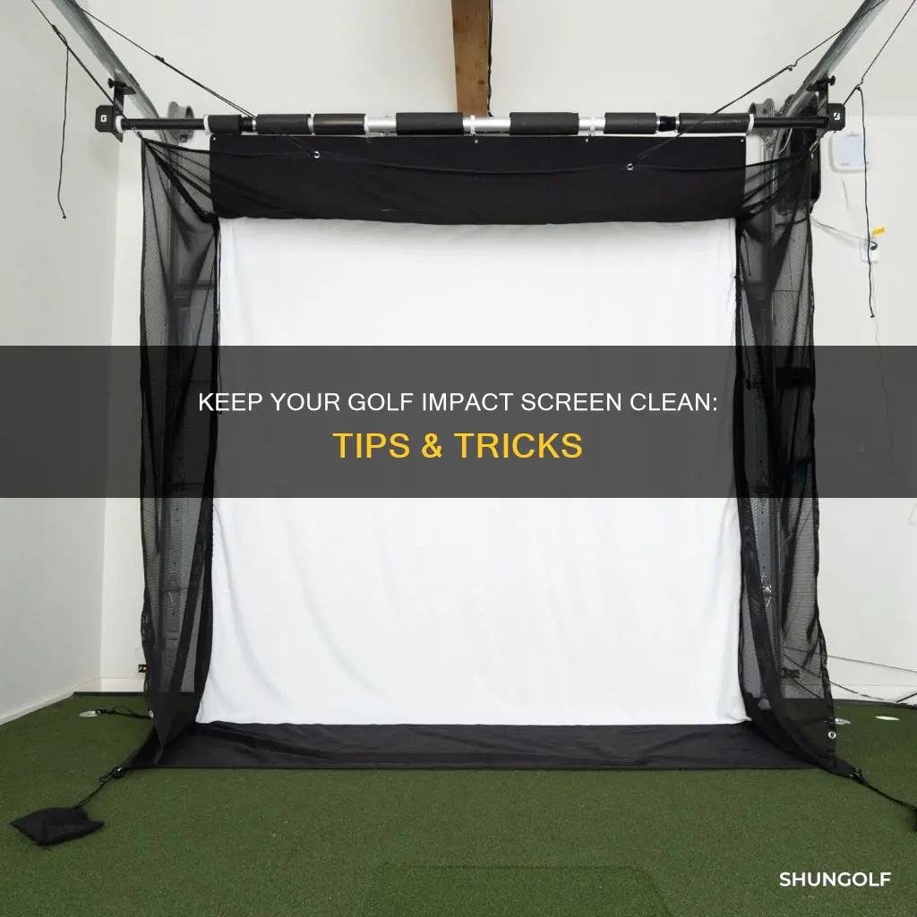how to clean golf impact screen