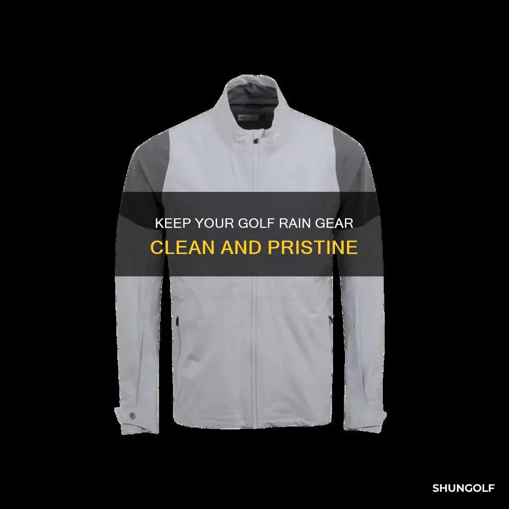how to clean golf rain gear