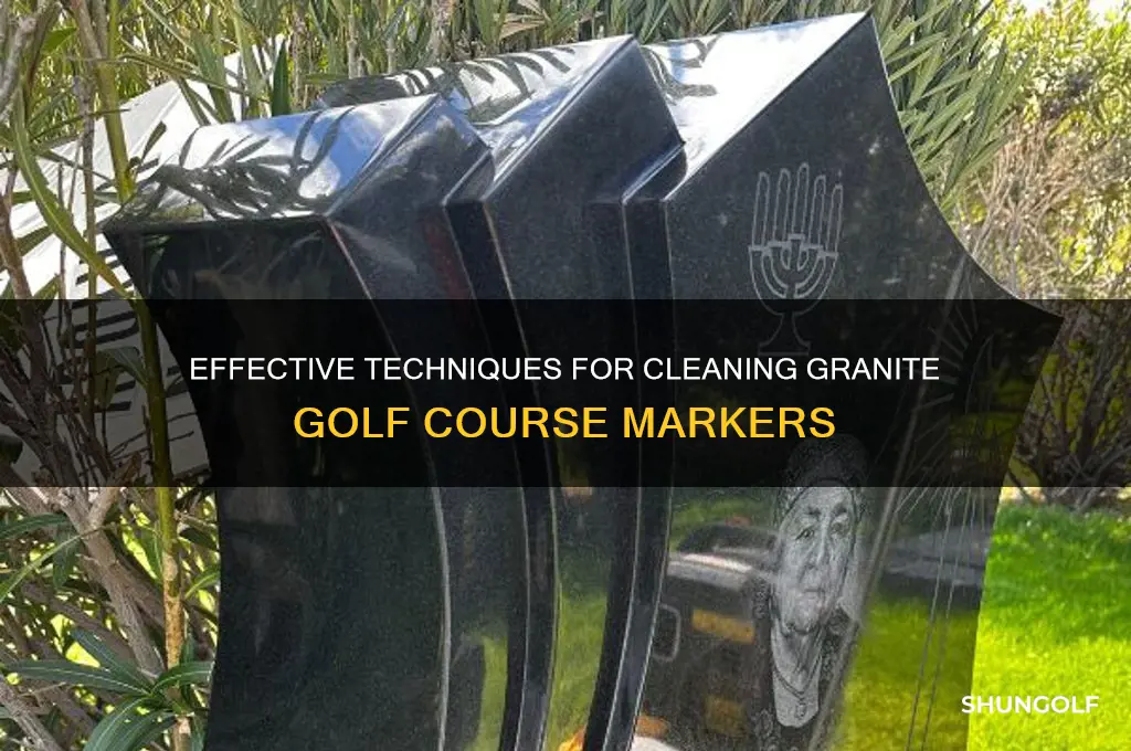 how to clean granite markers on golf course