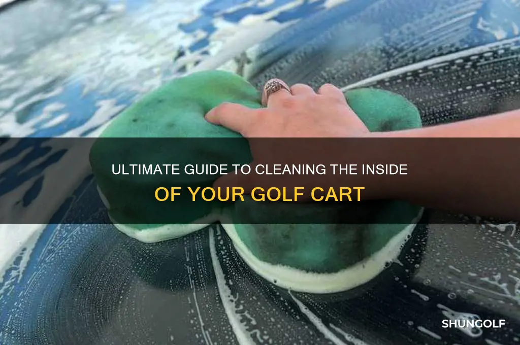 how to clean inside of golf cart