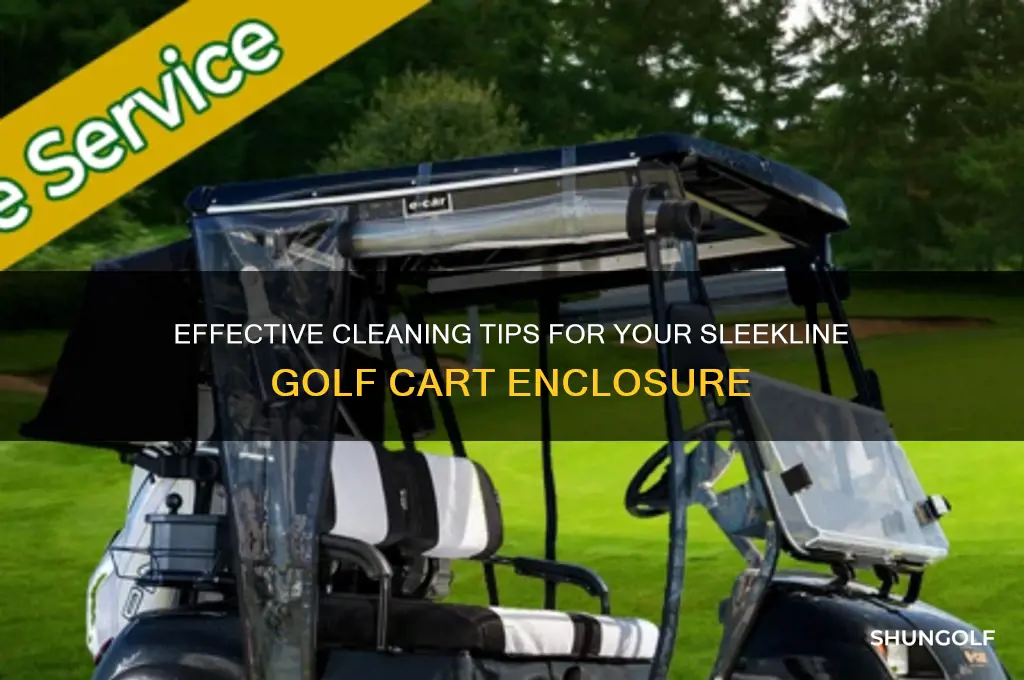 how to clean sleekline golf cart enclosure
