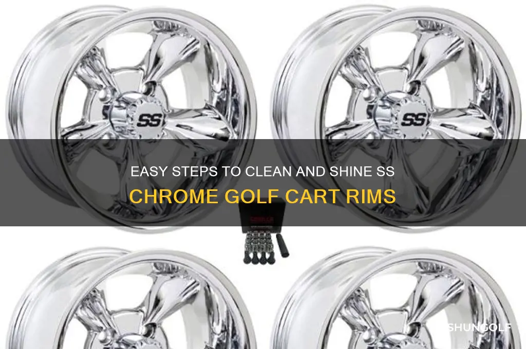 how to clean ss chrome golf cart rims