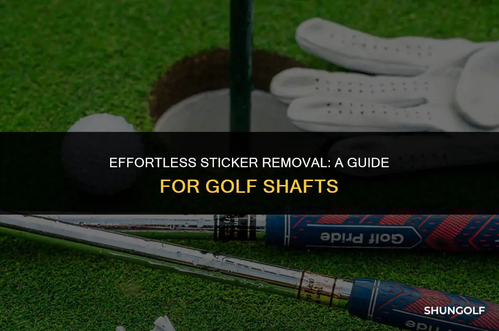 how to clean sticker off golf shaft