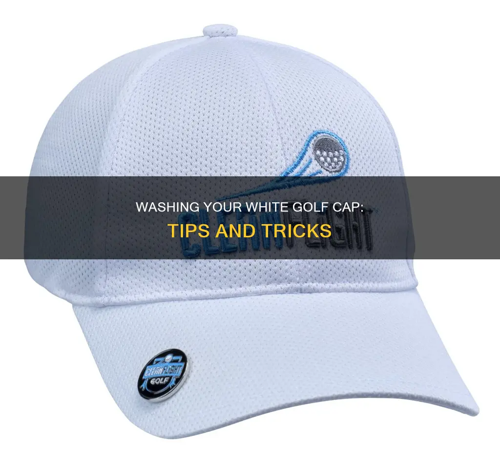how to clean white golf cap