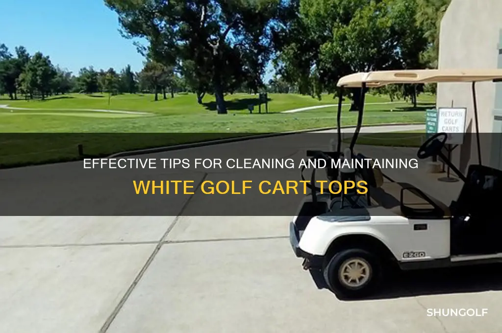 how to clean white golf cart tops