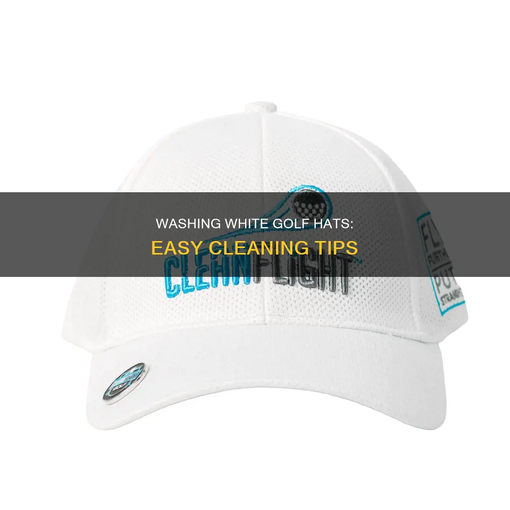 how to clean white golf hat