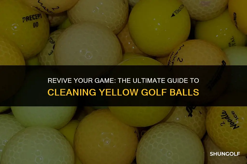 how to clean yellow golf balls