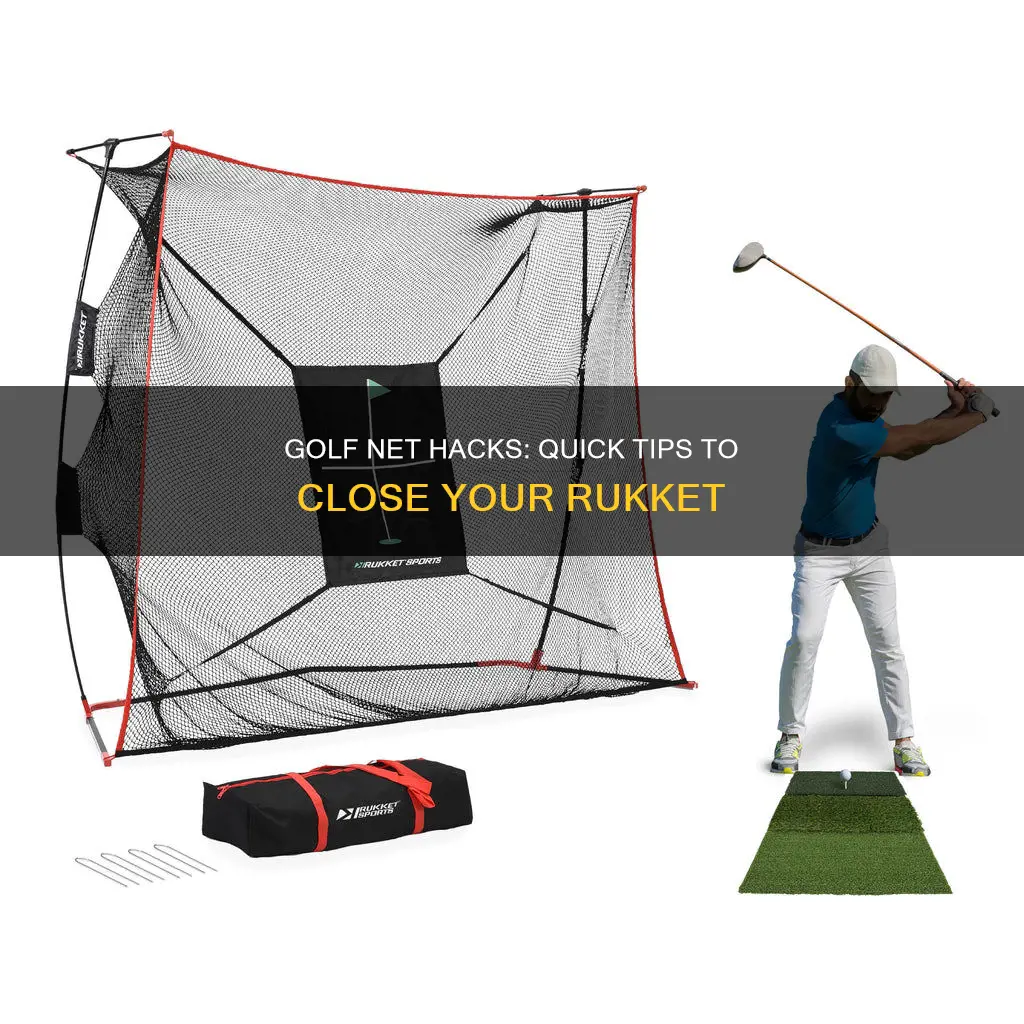 how to close rukket golf net