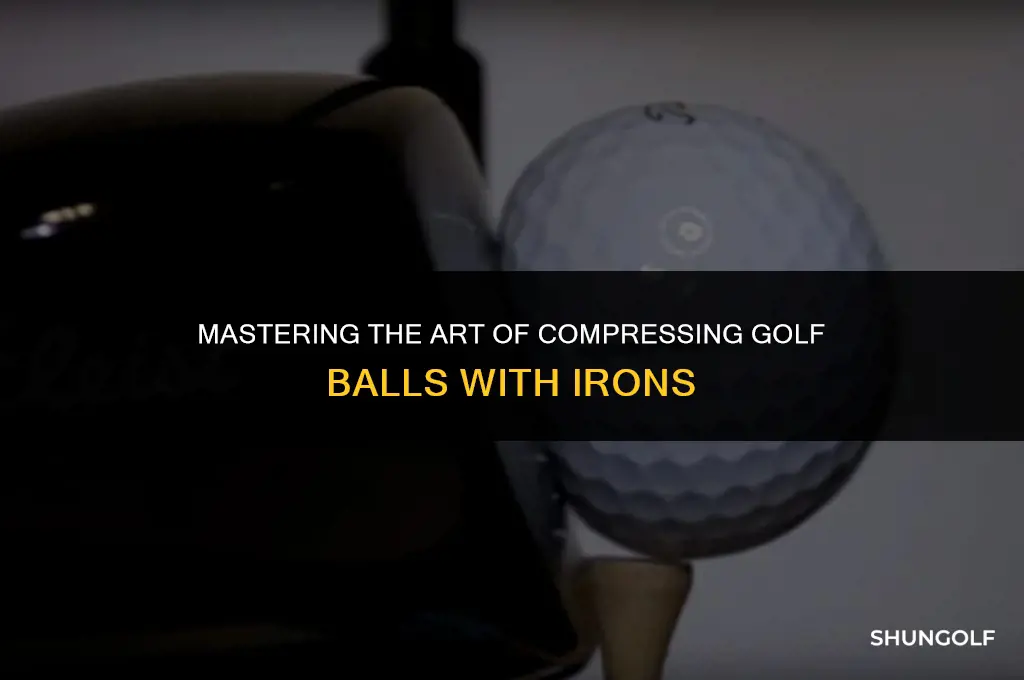 how to compress a golf ball with an iron