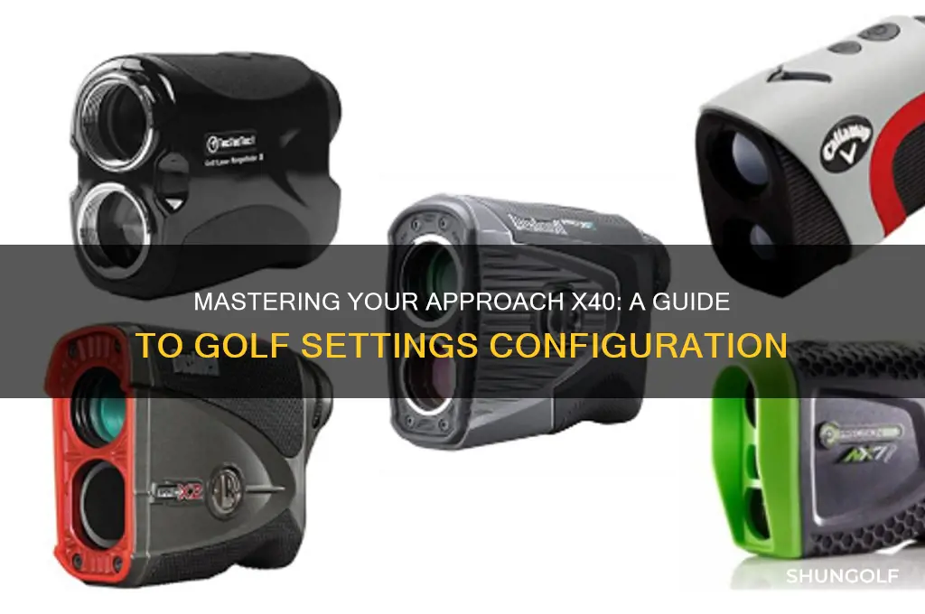 how to configure golf settings on approach x40
