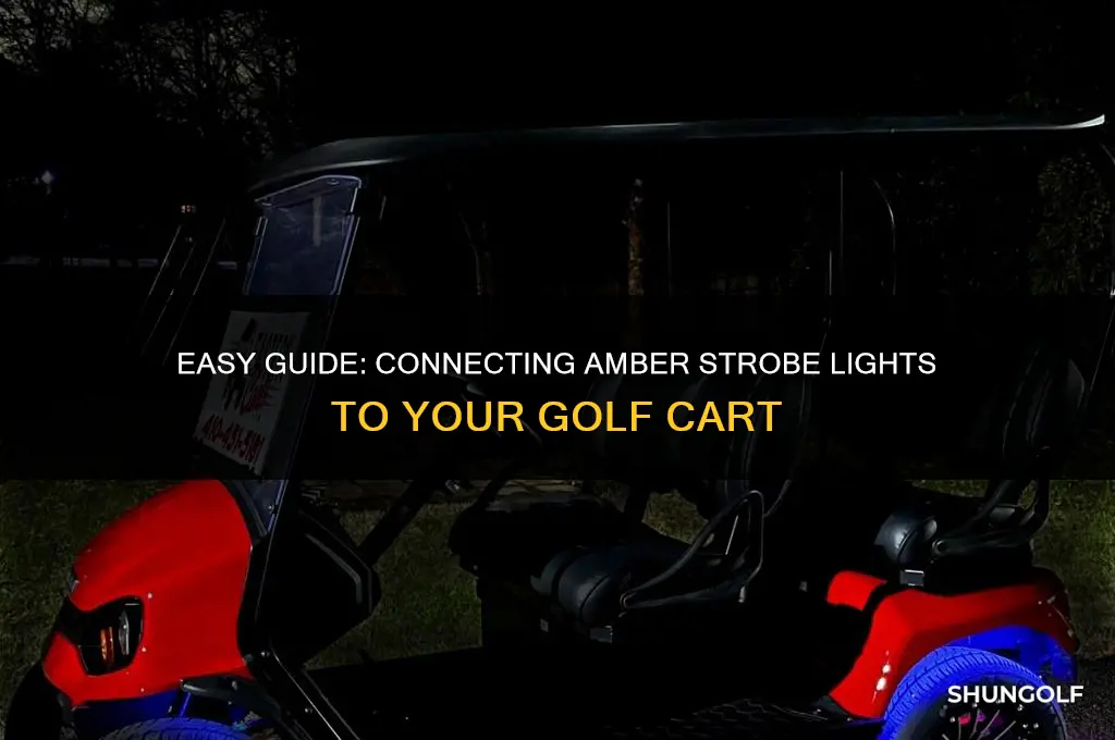 how to connect amber strobe light for golf cart
