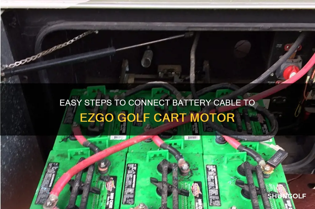 how to connect battterycable motor ez ezgo golf cart
