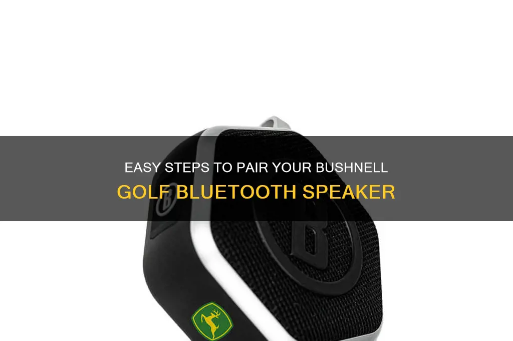 how to connect bluetooth bushnell golf speaker