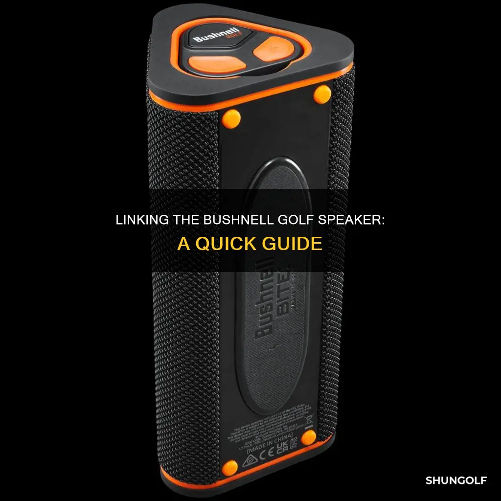 how to connect bushnell golf speaker